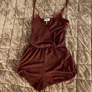 Out From Under Rust Red Intimate Romper